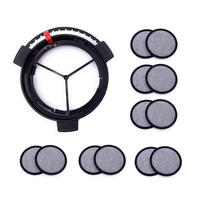 Xcivi Replacement Water Filtration Set - Filter Disk with Frame for Mr. Coffee Brewers, Compatible - 1Disk Frame +12 Filter Disks - Image 1